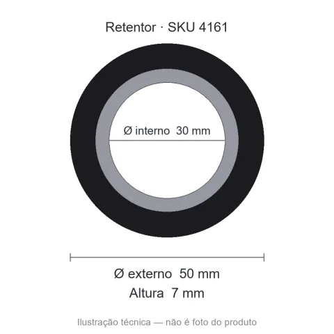 Retentor 30 mm x 50 mm x 7 mm - 30x50x7 2837 Bragf