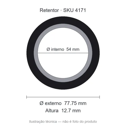 Retentor 54 mm x 77,75 mm x 12,7 mm - 5982 54x77,75x12,70