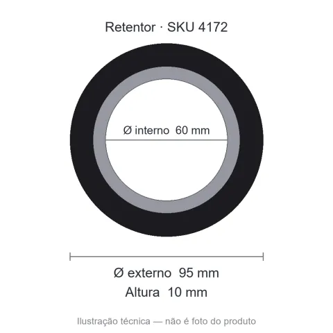 Retentor 60 mm x 95 mm x 10 mm - 5983 60x95x10