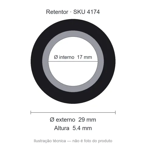 Retentor 17 mm x 29 mm x 5,4 mm - 17x29x5,40 6080 BRGP