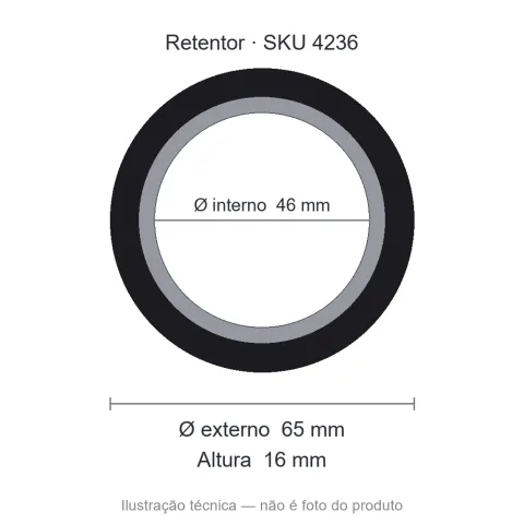 Retentor 46 mm x 65 mm x 16 mm - 5313 46x65x16