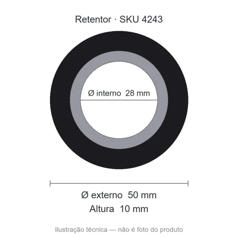 Retentor 28 mm x 50 mm x 10 mm - 28x50x10 10316