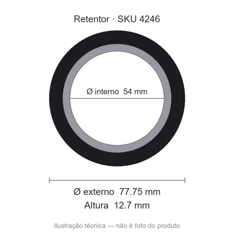 Retentor 54 mm x 77,75 mm x 12,7 mm - 5982 54x77,75x12,70 BA