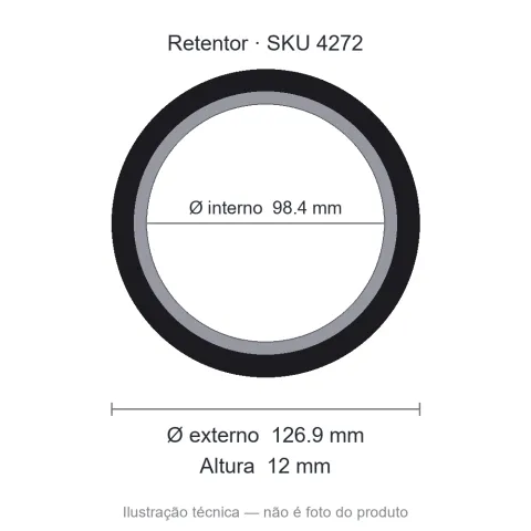 Retentor 98,4 mm x 126,9 mm x 12 mm - 02213 B 98,4x126,9x12