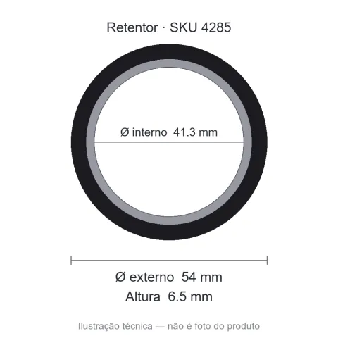 Retentor 41,3 mm x 54 mm x 6,5 mm - 02356 BA 41,3x54x6,50