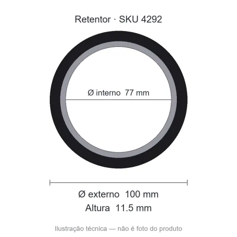 Retentor 77 mm x 100 mm x 11,5 mm - 02345 BRAF 77x100x11,50