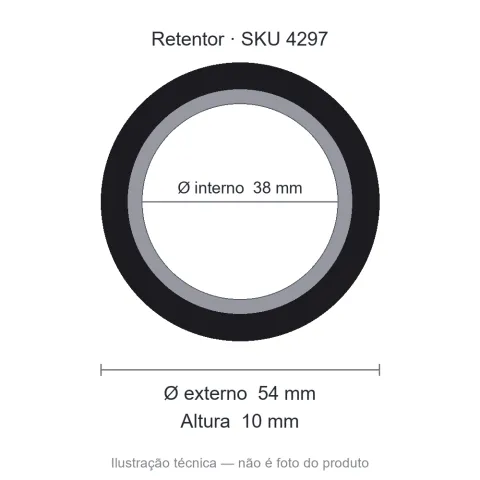 Retentor 38 mm x 54 mm x 10 mm - 02051 38x54x10