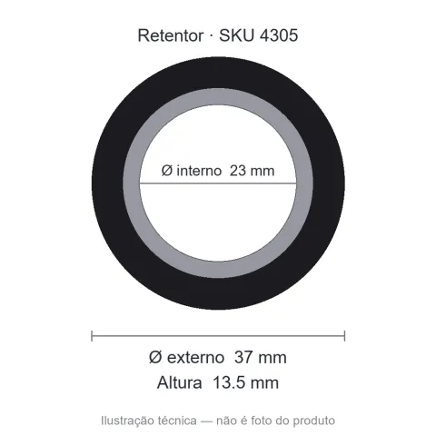 Retentor 23 mm x 37 mm x 13,5 mm - 02467 23x37x13,5