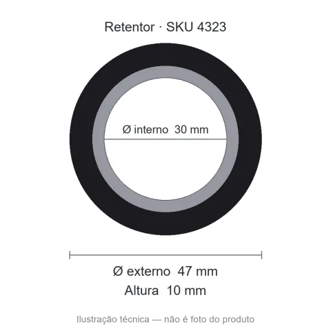 Retentor 30 mm x 47 mm x 10 mm - 02930 BRGP 30x47x10