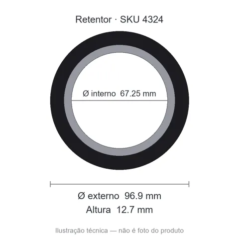 Retentor 67,25 mm x 96,9 mm x 12,7 mm - 03032 MBL 67,25x96,9x12,7