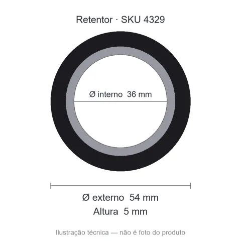 Retentor 36 mm x 54 mm x 5 mm - 36x54x5 5020