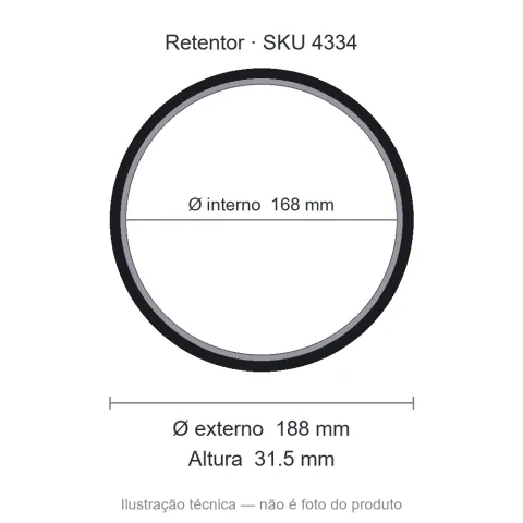 Retentor 168 mm x 188 mm x 31,5 mm - 5176 BAG 168x188x31,50