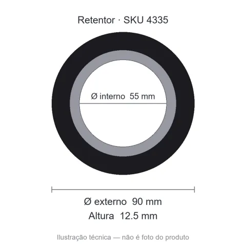 Retentor 55 mm x 90 mm x 12,5 mm - 5163 BG 55x90x12,5