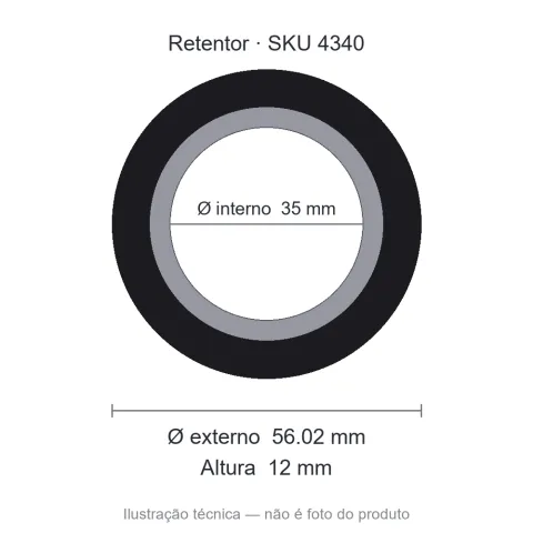 Retentor 35 mm x 56,02 mm x 12 mm - 5468 BAG 35x56,02x12