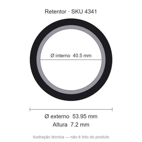 Retentor 40,5 mm x 53,95 mm x 7,2 mm - 40,5x53,95x7,2 01958 BAG