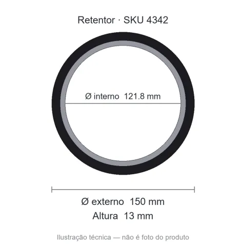 Retentor 121,8 mm x 150 mm x 13 mm - 5427 121,80x150x13