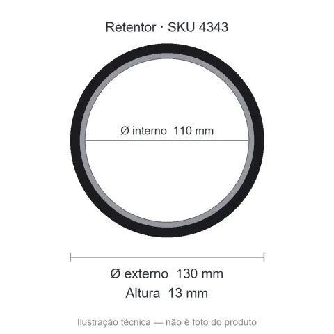 Retentor 110 mm x 130 mm x 13 mm - 5425 BRO 110x130x13