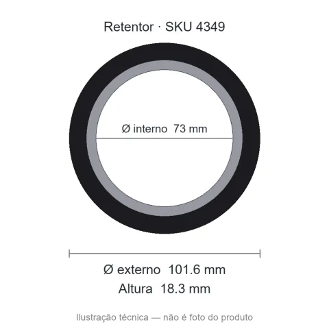 Retentor 73 mm x 101,6 mm x 18,3 mm - 02036 73x101,6x18,3 GB
