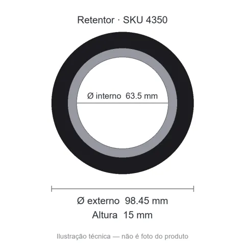 Retentor 63,5 mm x 98,45 mm x 15 mm - 63,5x98,45x15 5679 Brggp