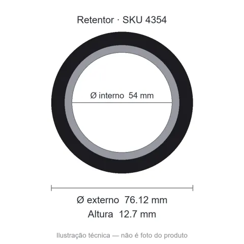 Retentor 54 mm x 76,12 mm x 12,7 mm - 5942 BRGF 54x76,12x12,7