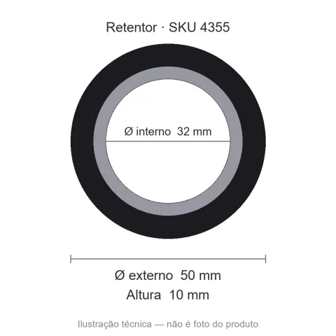 Retentor 32 mm x 50 mm x 10 mm - 5941 BRGF 32x50x10
