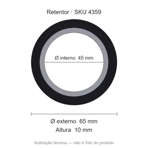Retentor 45 mm x 65 mm x 10 mm - 45x65x10 5809