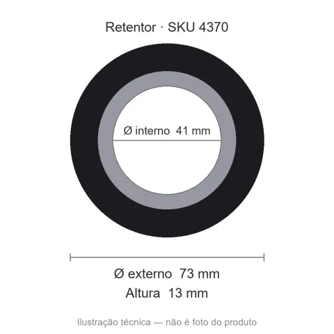 Retentor 41 mm x 73 mm x 13 mm - 02737 41x73x13 GB