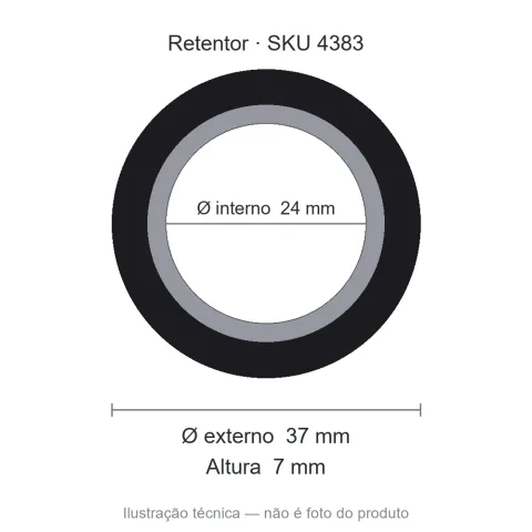Retentor 24 mm x 37 mm x 7 mm - 02210 24x37x7