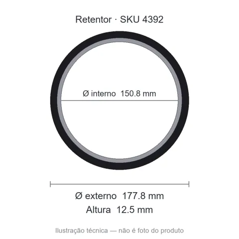 Retentor 150,8 mm x 177,8 mm x 12,5 mm - 02093 150,80x177,80x12,5 BRG