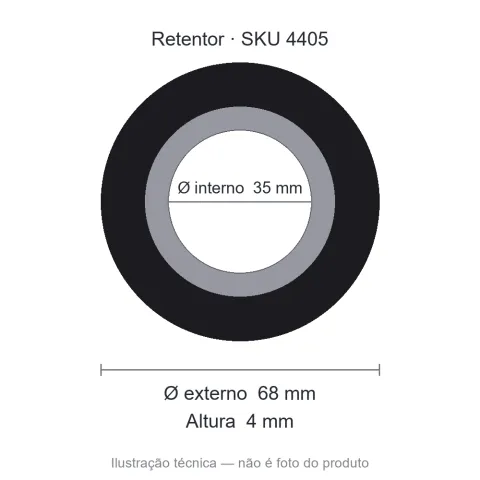Retentor 35 mm x 68 mm x 4 mm - 01035 GR 35x68x4