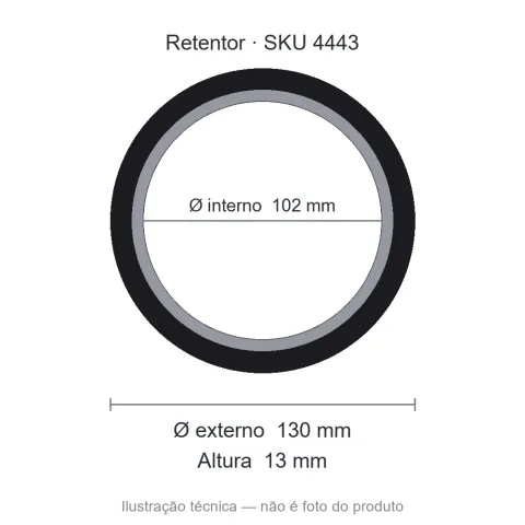 Retentor Agrícola 102 mm x 130 mm x 13 mm - 00616 BR 102x130x13