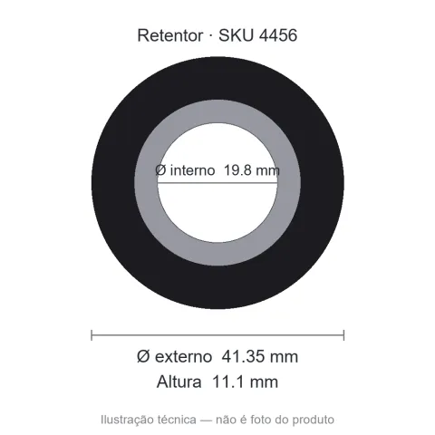 Retentor 19,8 mm x 41,35 mm x 11,1 mm - 00739 19,8x41,35x11,1