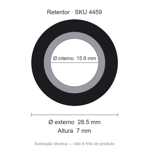 Retentor 15,9 mm x 28,5 mm x 7 mm - 01493 15,9x28,5x7 BR