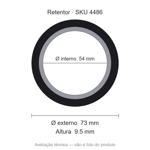 Retentor 54 mm x 73 mm x 9,5 mm - 02197 BRG 54x73x9,5