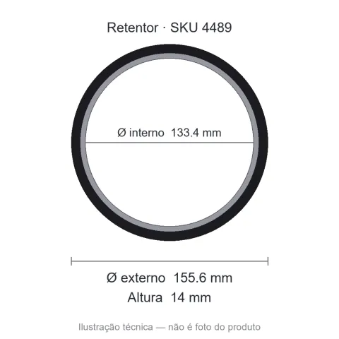 Retentor Automotivo 133,4 mm x 155,6 mm x 14 mm - 02245 BAG 133,4x155,6x14