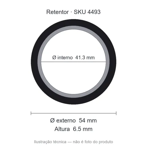 Retentor 41,3 mm x 54 mm x 6,5 mm - 02356 BA 41,30x54x6,5