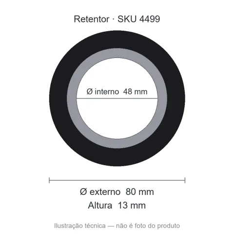 Retentor 48 mm x 80 mm x 13 mm - 02274 BRX 48x80x13
