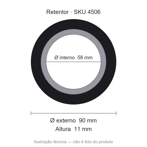 Retentor 58 mm x 90 mm x 11 mm - 01671 GA 58x90x11