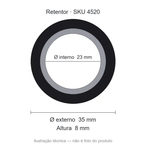 Retentor 23 mm x 35 mm x 8 mm - 02372 BAG 23x35x8