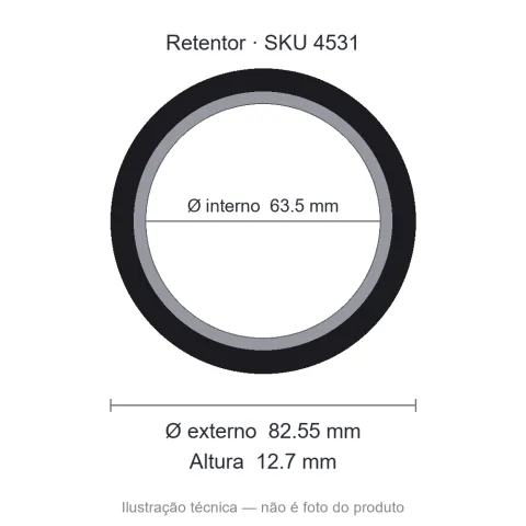 Retentor 63,5 mm x 82,55 mm x 12,7 mm - 02504 BAGP 63,5x82,55x12,70