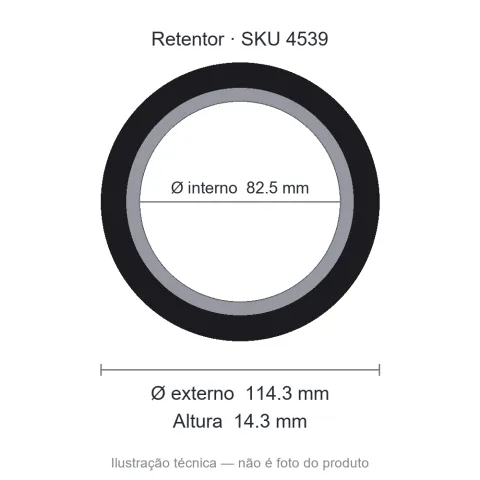 Retentor 82,5 mm x 114,3 mm x 14,3 mm - 01185 82,5x114,3x14,3 BAX