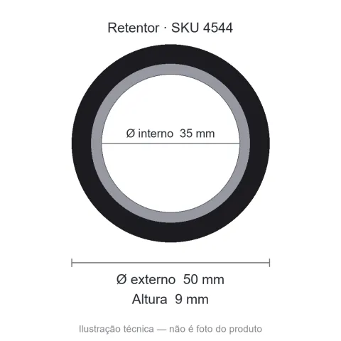Retentor 35 mm x 50 mm x 9 mm - 35x50x9 02703 GAE