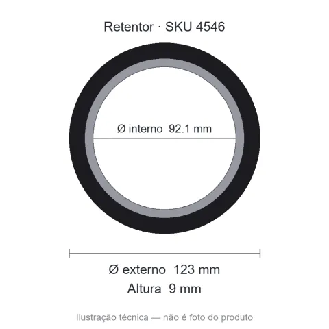 Retentor 92,1 mm x 123 mm x 9 mm - 01251 92,1x123x9x21 BGO