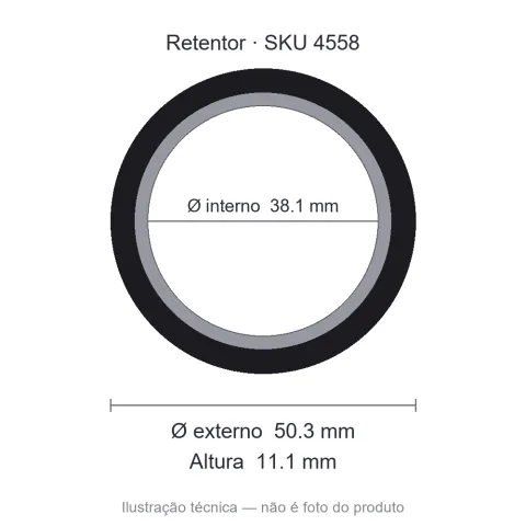 Retentor 38,1 mm x 50,3 mm x 11,1 mm - 01284 38,1x50,30x11,1 B