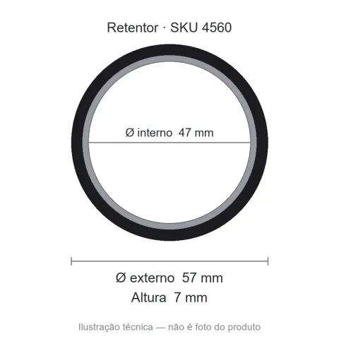 Retentor 47 mm x 57 mm x 7 mm - 5792 GAE 47x57x7