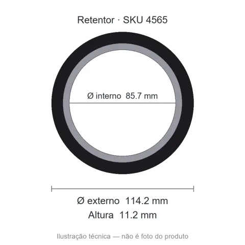 Retentor 85,7 mm x 114,2 mm x 11,2 mm - 85,7x114,2x11,2 01912 BRG