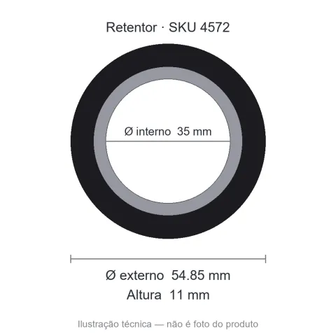 Retentor 35 mm x 54,85 mm x 11 mm - 01311 35x54,85x11 BAG