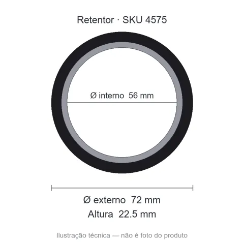 Retentor 56 mm x 72 mm x 22,5 mm - 5798 BG 56x72x22,5