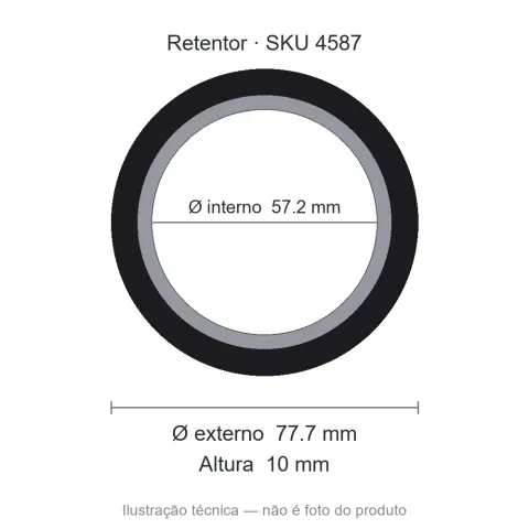 Retentor 57,2 mm x 77,7 mm x 10 mm - 5428 57,20x77,7x10