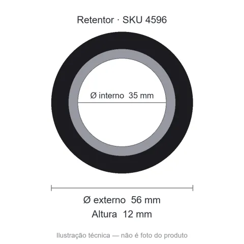 Retentor 35 mm x 56 mm x 12 mm - 5468 35x56x12